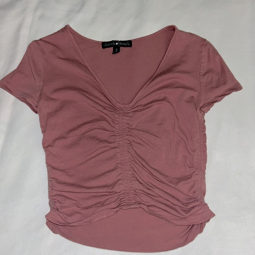 Mauve Cropped shirt juniors small